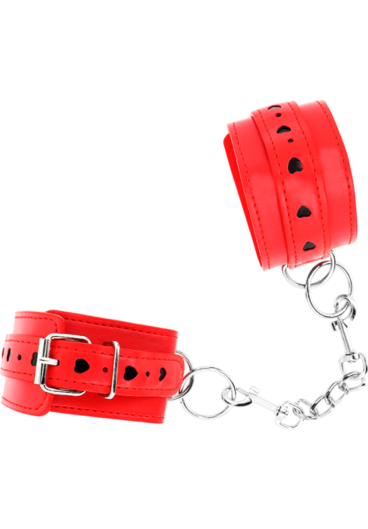 Bondage δεσμά από δερματίνη σε κόκκινο χρώμα