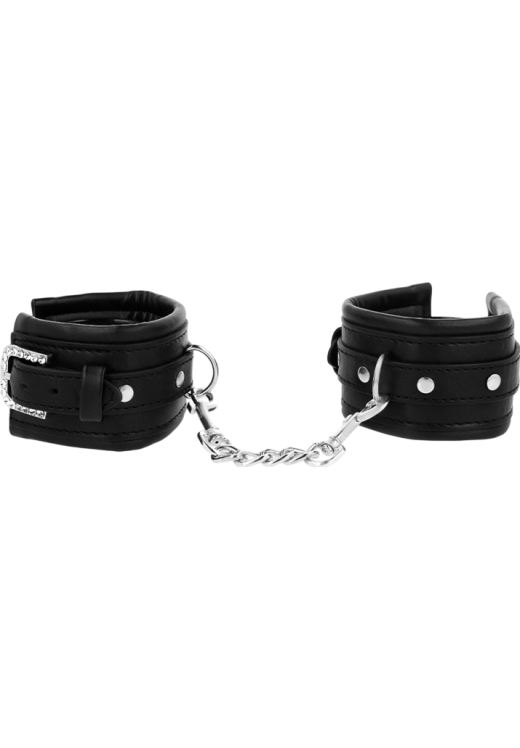 Bondage δεσμά από δερματίνη σε μαύρο χρώμα