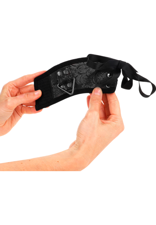 Bondage δεσμά από δερματίνη σε μαύρο χρώμα, μήκους 25 εκ.