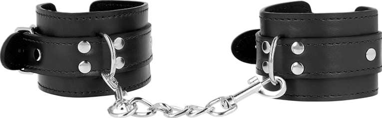 Bondage δεσμά από δερματίνη σε μαύρο χρώμα