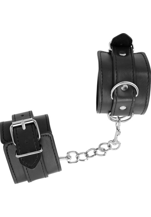 Bondage δεσμά από δερματίνη σε μαύρο χρώμα