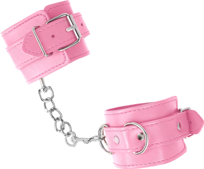 Bondage δεσμά από δερματίνη σε ροζ χρώμα, μήκους 25 εκ.