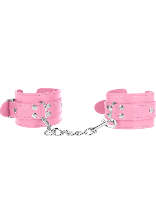 Bondage δεσμά από δερματίνη σε ροζ χρώμα, μήκους 25 εκ.