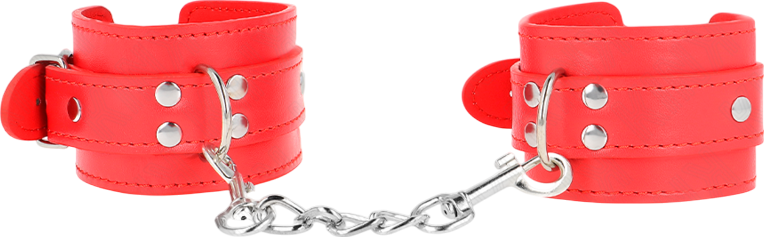 Bondage δεσμά από δερματίνη σε κόκκινο χρώμα