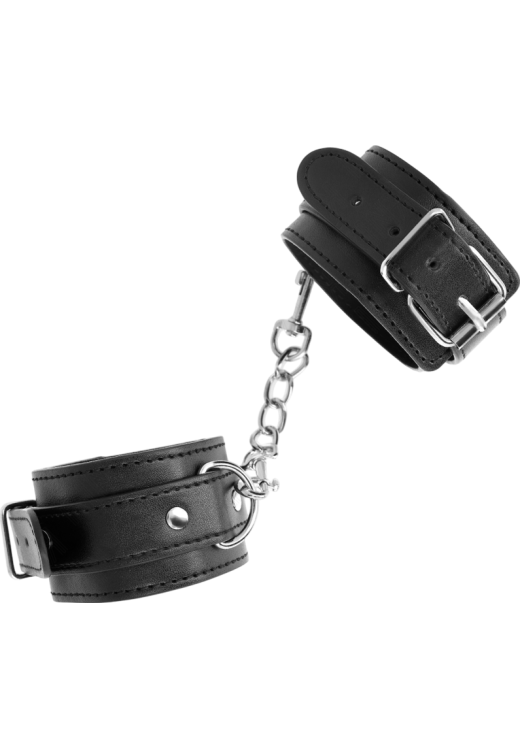 Bondage δεσμά από δερματίνη σε μαύρο χρώμα