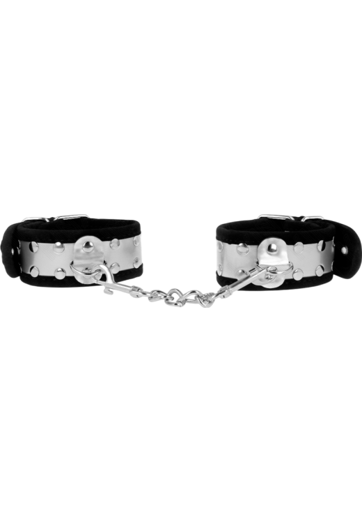 Bondage δεσμά από δερματίνη σε ασημί χρώμα, μήκους 25 εκ.