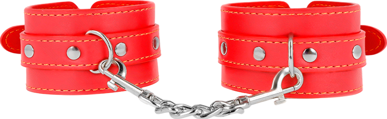 Bondage δεσμά από δερματίνη σε κόκκινο χρώμα