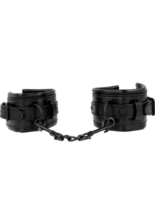 Bondage δεσμά από δερματίνη σε μαύρο χρώμα