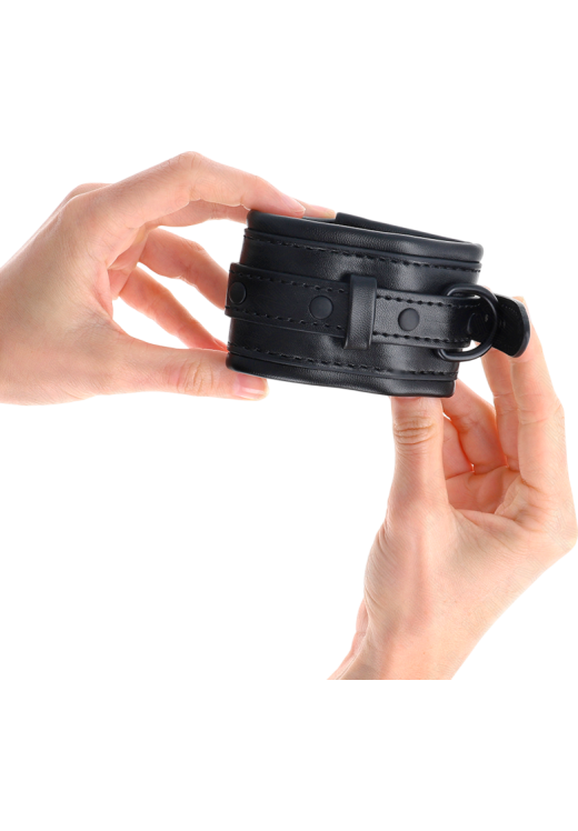 Bondage δεσμά από δερματίνη σε μαύρο χρώμα