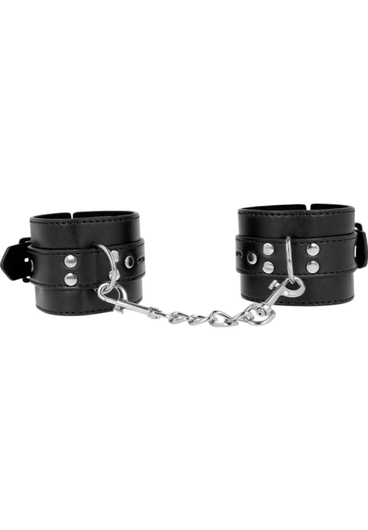 Bondage δεσμά από δερματίνη σε μαύρο χρώμα