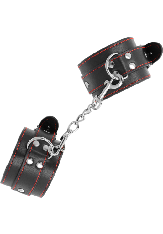 Bondage δεσμά από δερματίνη σε μαύρο χρώμα