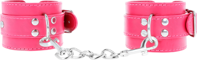Bondage δεσμά από δερματίνη σε ροζ χρώμα