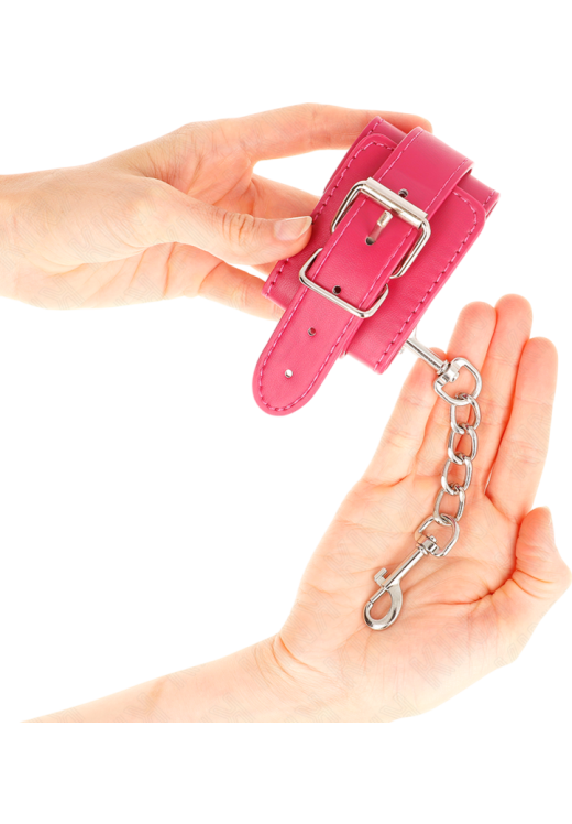 Bondage δεσμά από δερματίνη σε ροζ χρώμα