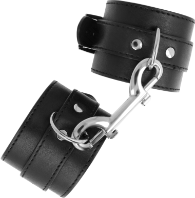 Bondage δεσμά από δερματίνη σε μαύρο χρώμα