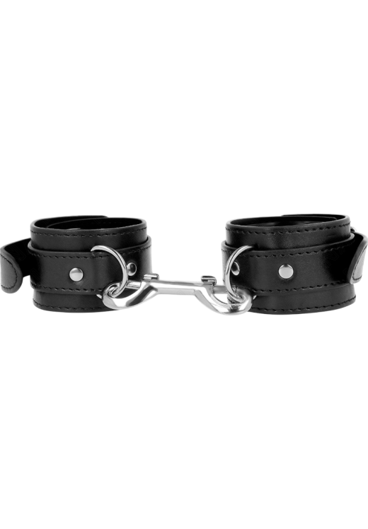 Bondage δεσμά από δερματίνη σε μαύρο χρώμα