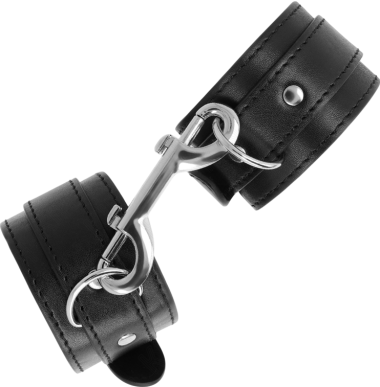 Bondage δεσμά από δερματίνη σε μαύρο χρώμα