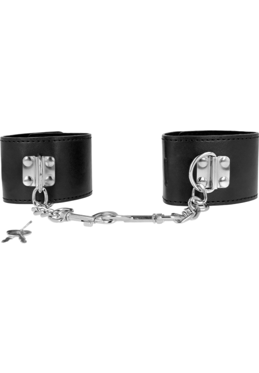 Bondage δεσμά από δερματίνη σε μαύρο χρώμα