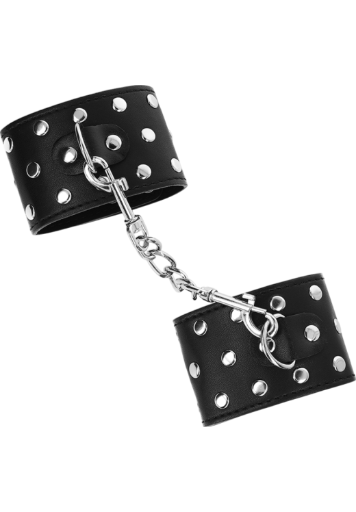 Bondage δεσμά από δερματίνη σε μαύρο χρώμα