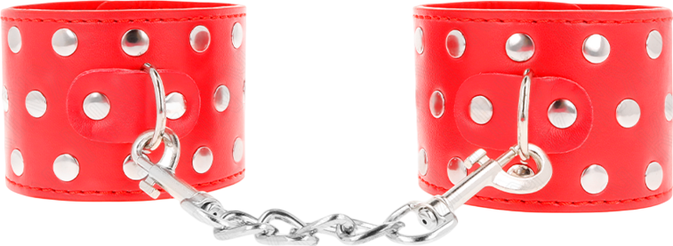 Bondage δεσμά από δερματίνη σε κόκκινο χρώμα