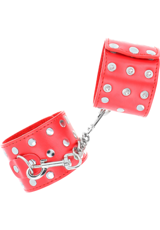 Bondage δεσμά από δερματίνη σε κόκκινο χρώμα