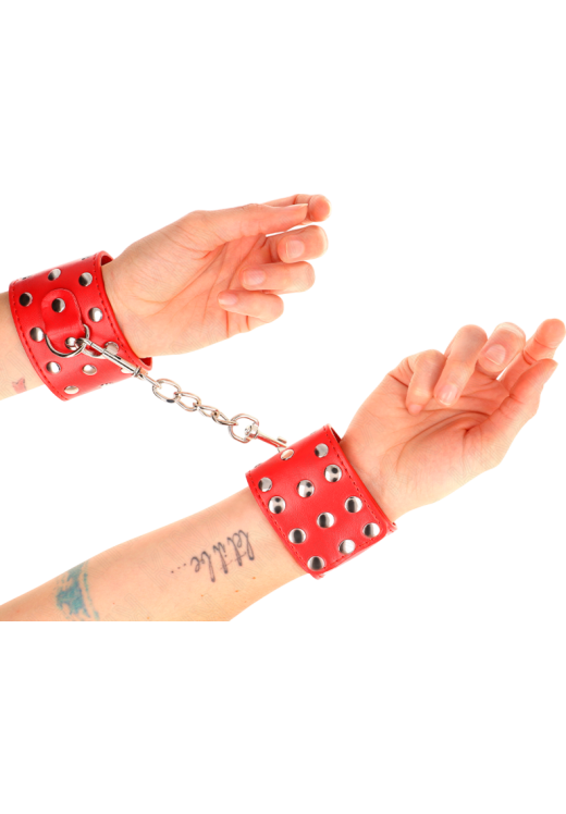 Bondage δεσμά από δερματίνη σε κόκκινο χρώμα