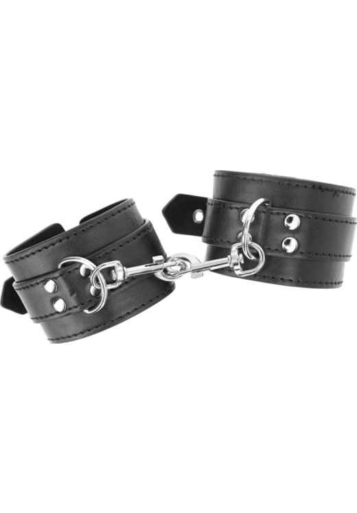 Bondage δεσμά από δερματίνη σε μαύρο χρώμα