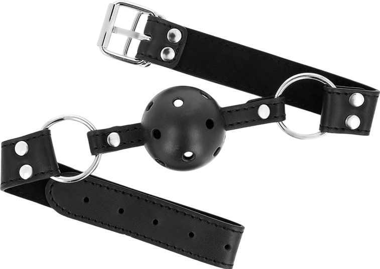 Φίμωτρο από δερματίνη σε μαύρο χρώμα, μήκους 60 εκ.