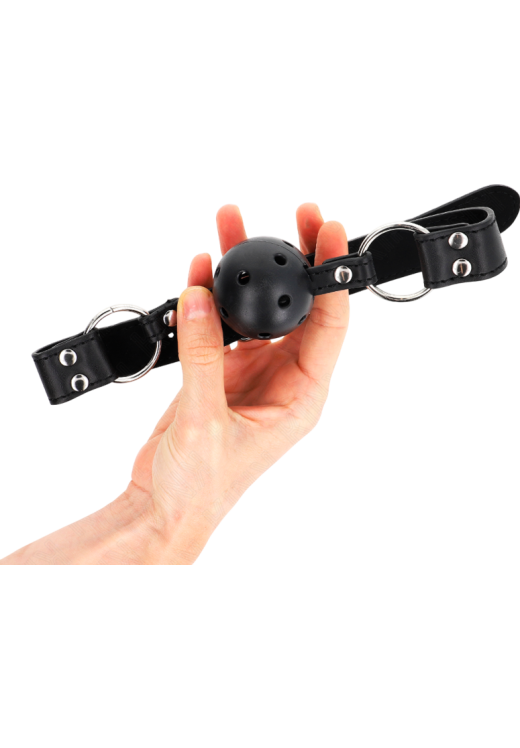 Φίμωτρο από δερματίνη σε μαύρο χρώμα, μήκους 60 εκ.