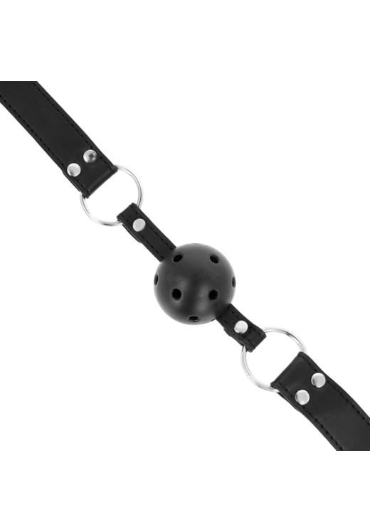 Φίμωτρο από δερματίνη σε μαύρο χρώμα, μήκους 60 εκ.