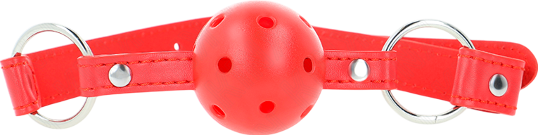 Φίμωτρο από δερματίνη σε κόκκινο χρώμα, μήκους 60 εκ.