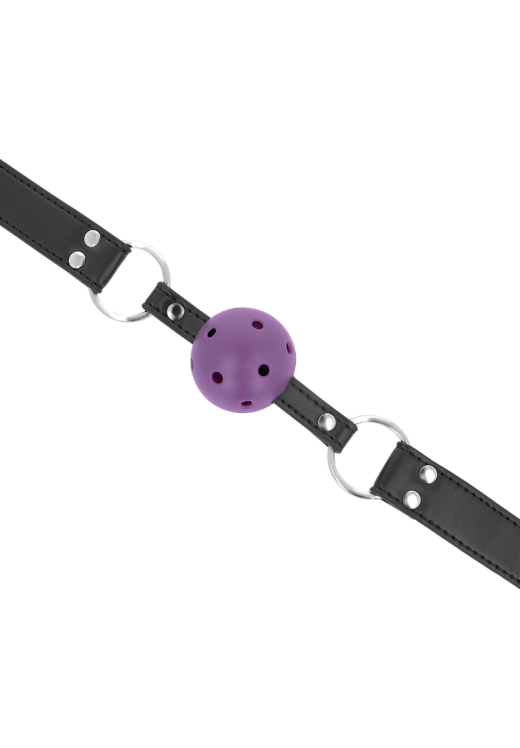 Φίμωτρο από δερματίνη σε μοβ χρώμα, μήκους 62 εκ.