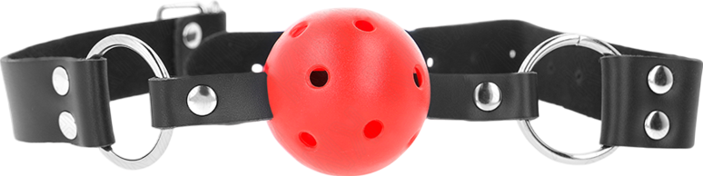 Φίμωτρο από δερματίνη σε κόκκινο χρώμα, μήκους 62 εκ.