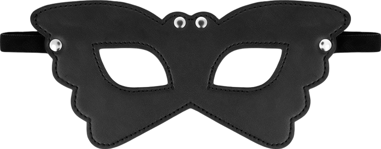 Μάσκα προσώπου από δερματίνη σε μαύρο χρώμα