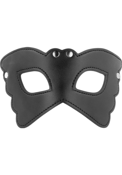 Μάσκα προσώπου από δερματίνη σε μαύρο χρώμα