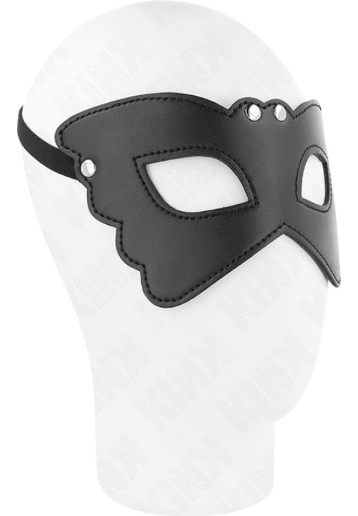 Μάσκα προσώπου από δερματίνη σε μαύρο χρώμα