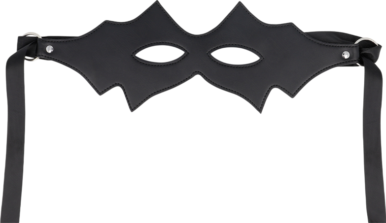 Μάσκα προσώπου από δερματίνη σε μαύρο χρώμα