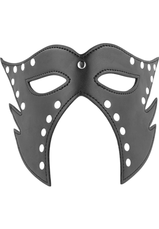 Μάσκα προσώπου από δερματίνη σε μαύρο χρώμα