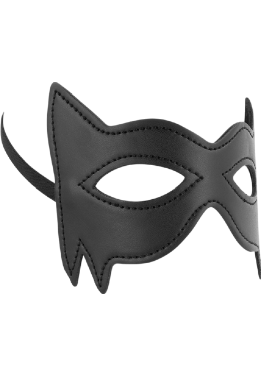 Μάσκα προσώπου από δερματίνη σε μαύρο χρώμα, μήκους 22 εκ.