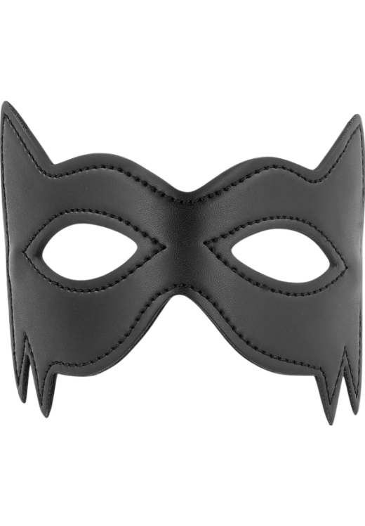 Μάσκα προσώπου από δερματίνη σε μαύρο χρώμα, μήκους 22 εκ.