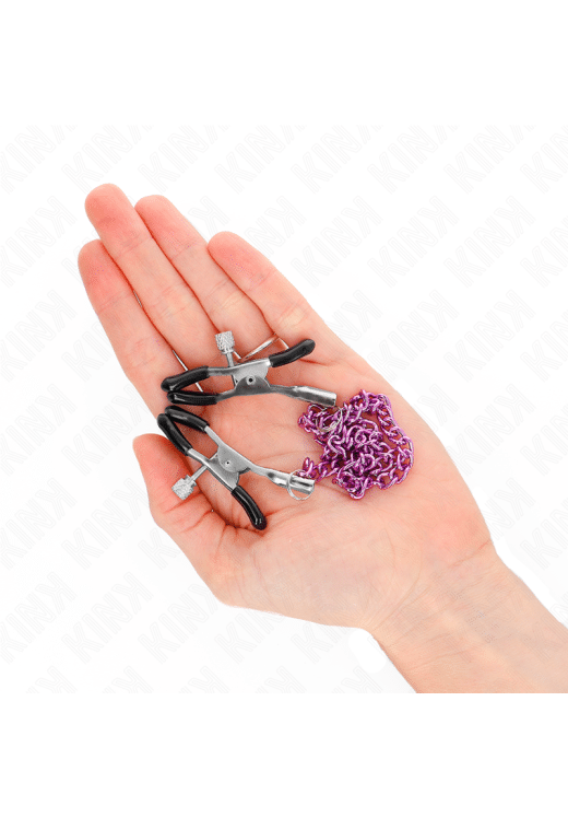 Μεταλλικοί σφιγκτήρες θηλών σε μοβ χρώμα