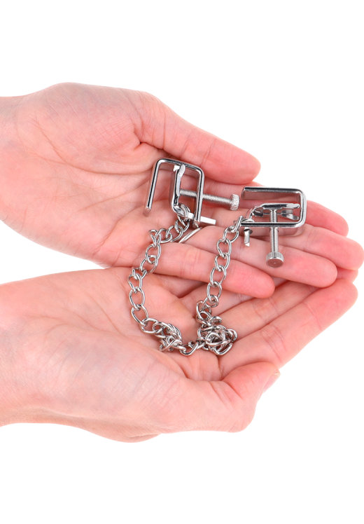 Μεταλλικοί σφιγκτήρες θηλών σε ασημί χρώμα