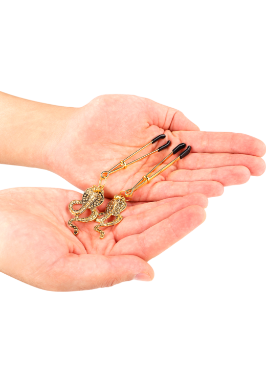 Μεταλλικοί σφιγκτήρες θηλών σε χρυσαφί χρώμα