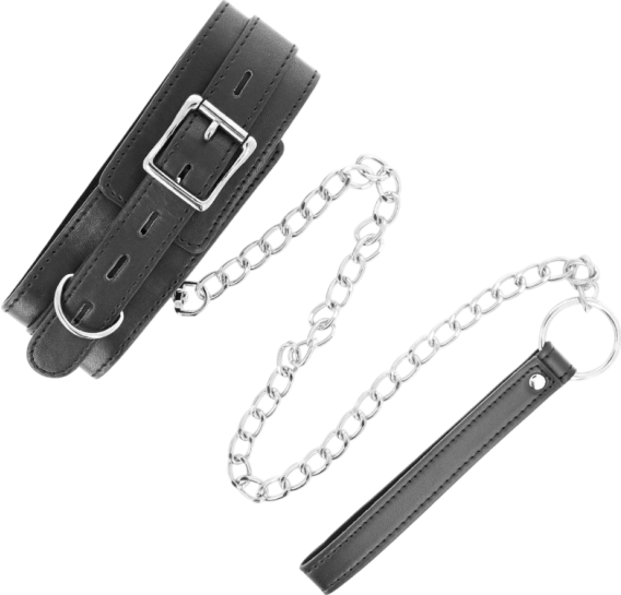 Κολάρο από δερματίνη σε μαύρο χρώμα