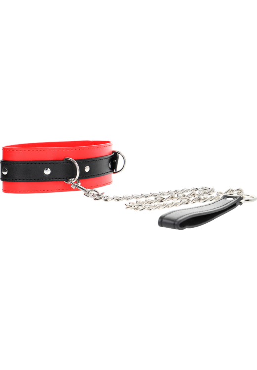 Κολάρο από δερματίνη σε κόκκινο χρώμα