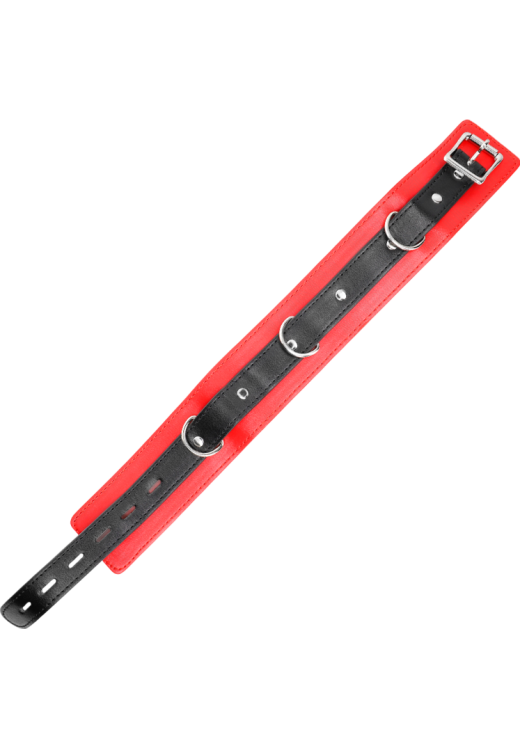 Κολάρο από δερματίνη σε κόκκινο χρώμα