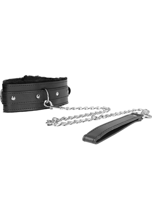 Κολάρο από δερματίνη σε μαύρο χρώμα