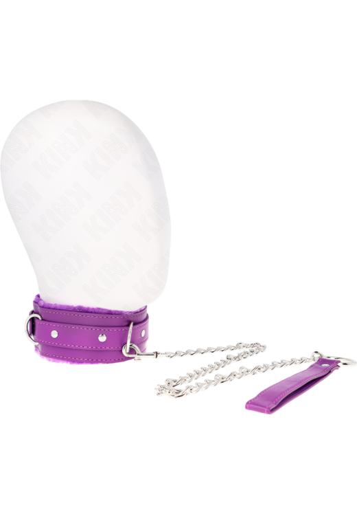 Κολάρο από δερματίνη σε μοβ χρώμα