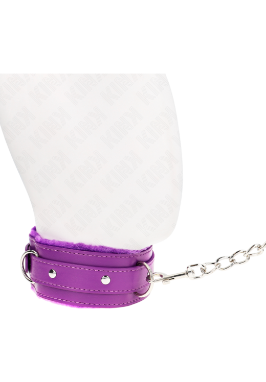 Κολάρο από δερματίνη σε μοβ χρώμα