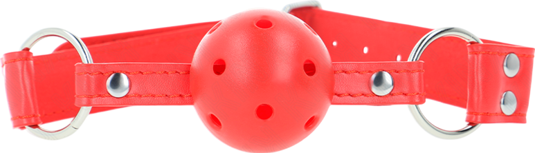 Φίμωτρο από δερματίνη σε κόκκινο χρώμα, μήκους 60 εκ.