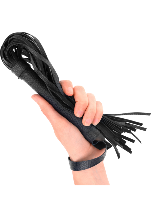 Μαστίγιο από δερματίνη σε μπλέ χρώμα, μήκους 90 εκ.